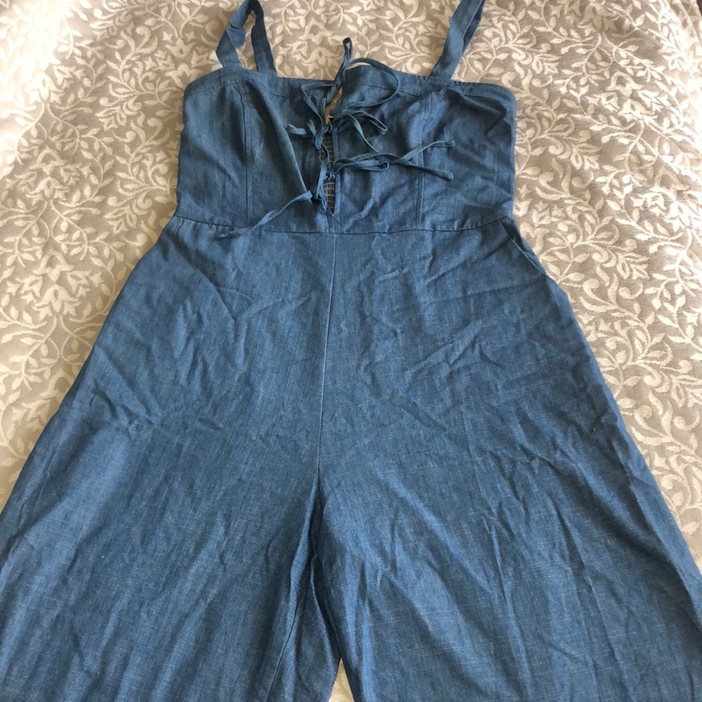 Kittenish Jean Jumpsuit